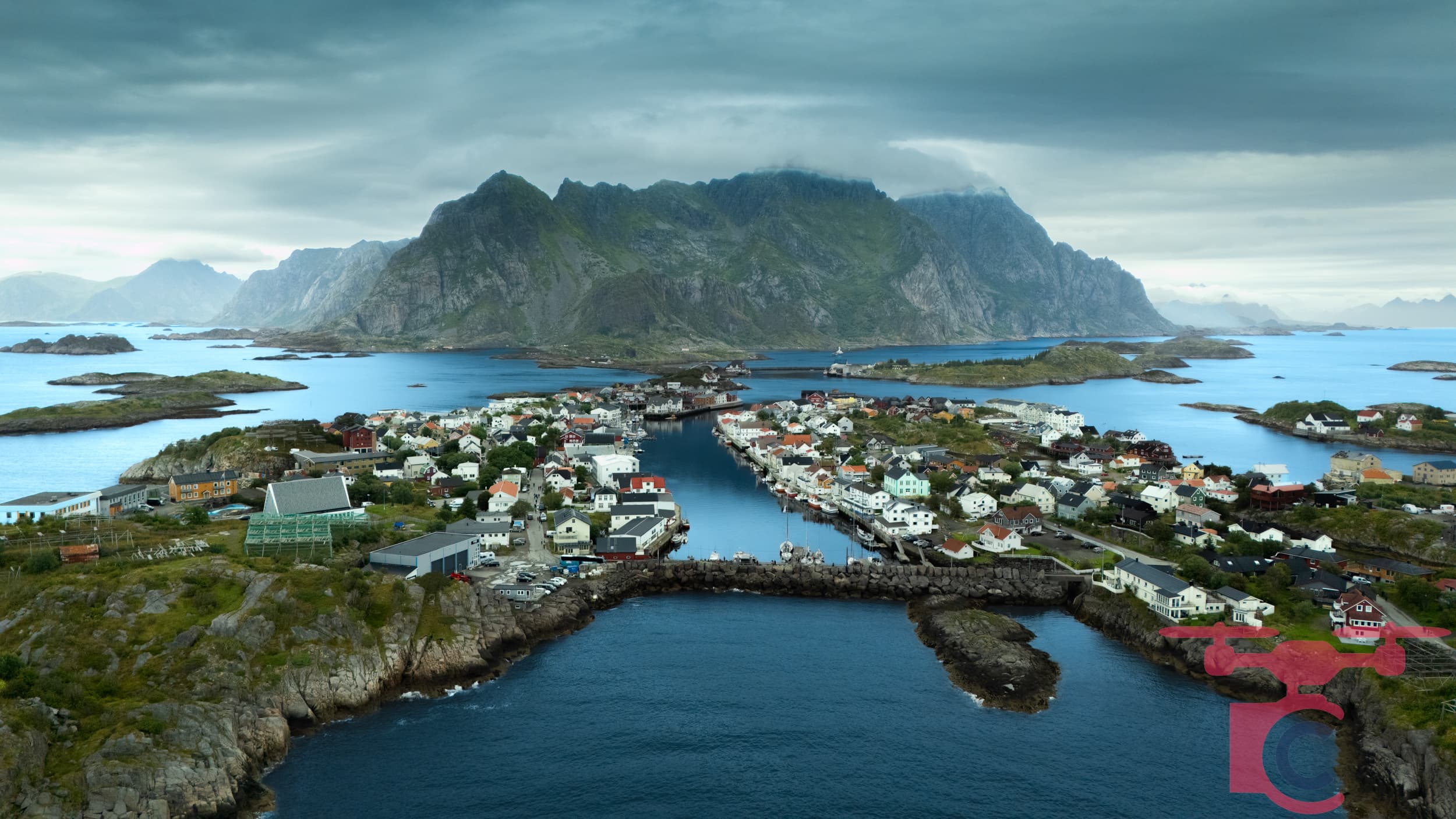 Luchtfoto als kunstprint